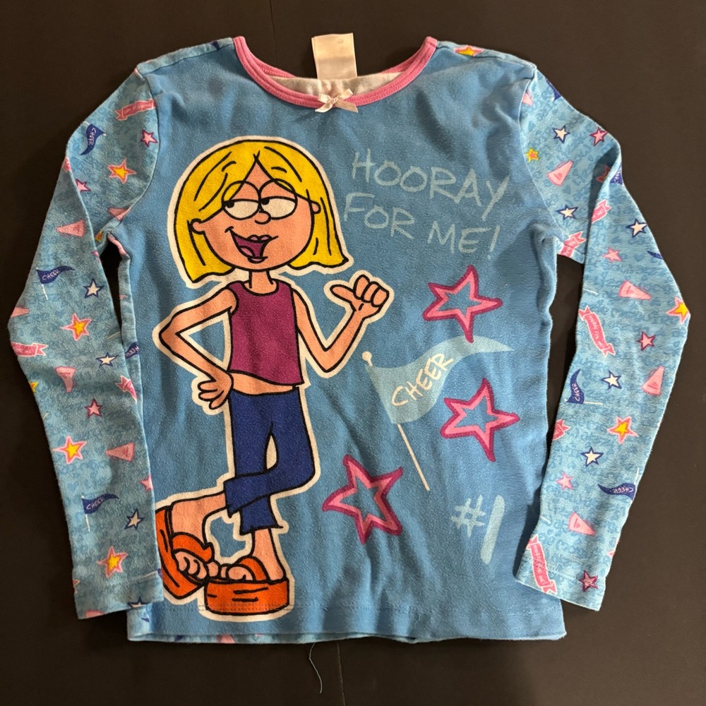 Blue Cartoon Graphic Kids Shirt vintage Lizzy McGuire